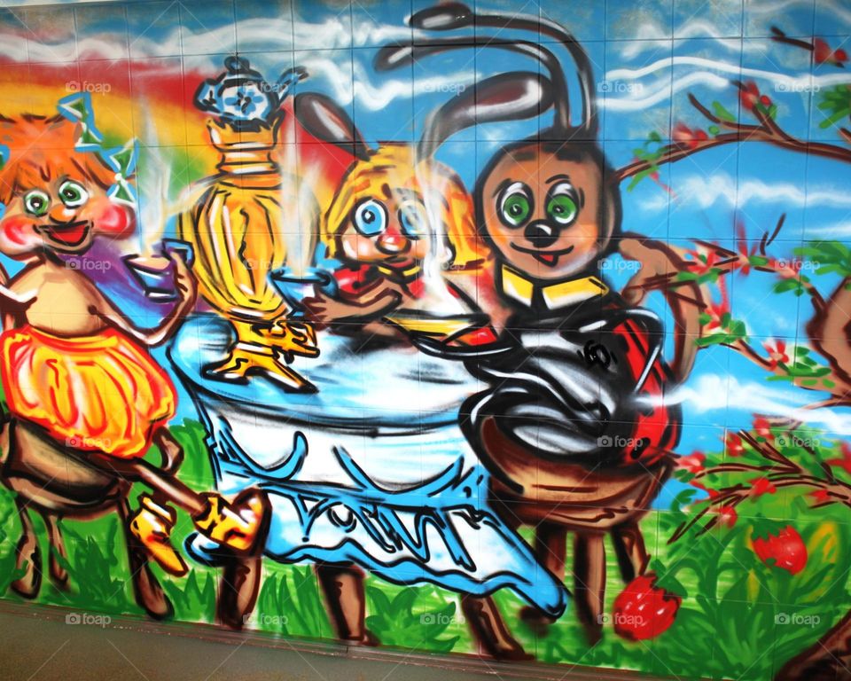 Beautiful graffiti in my city