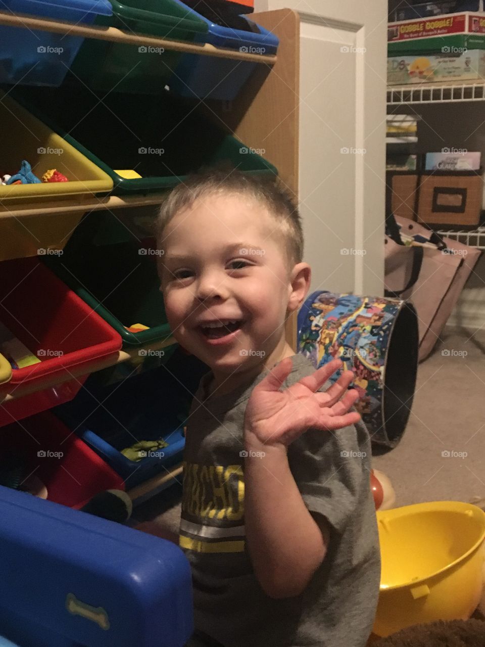 Laugh and smile while playing 