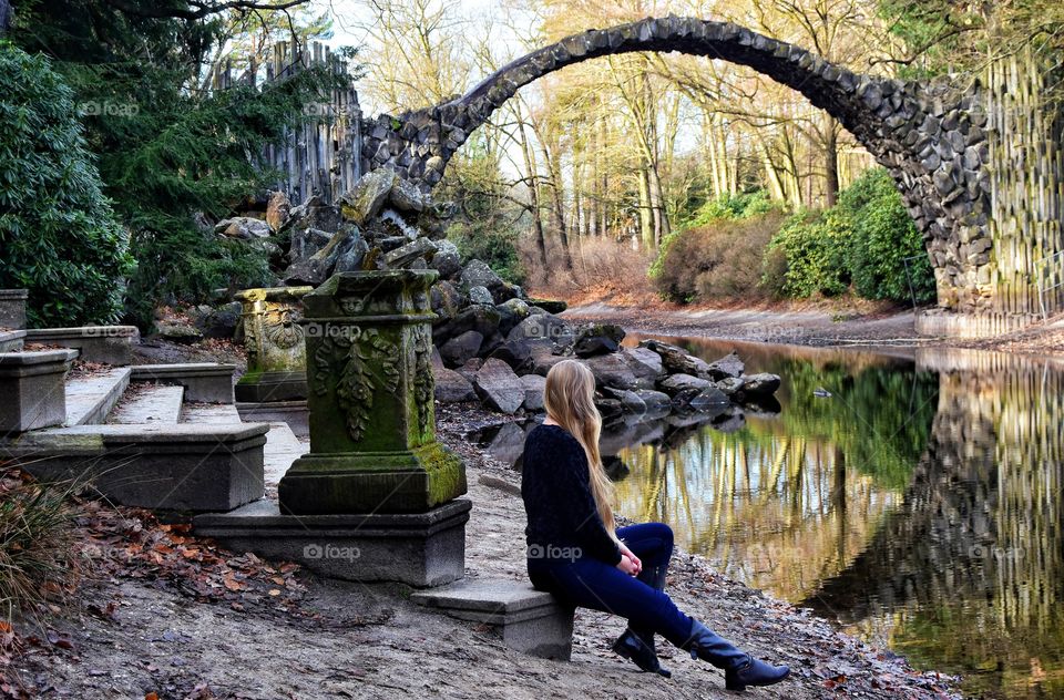 Water, Tree, Park, Nature, Bridge