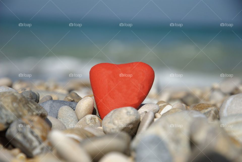 Heart shape pebble