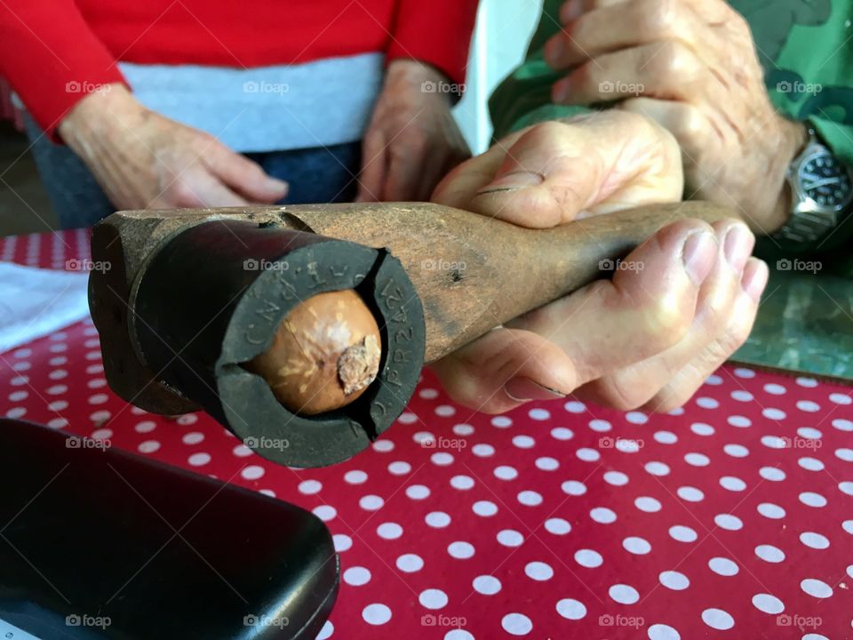 Antique Macadamia Nut Cracker tool