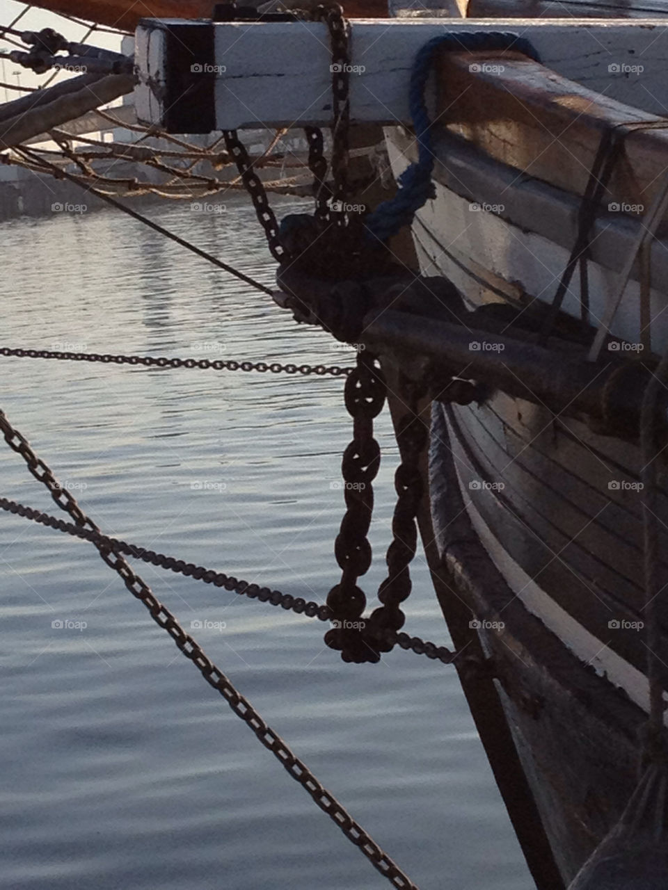 port ship chains harbour by liselott