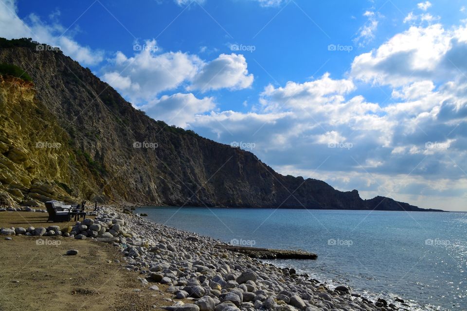 Cala Jondal in Ibiza, Spain