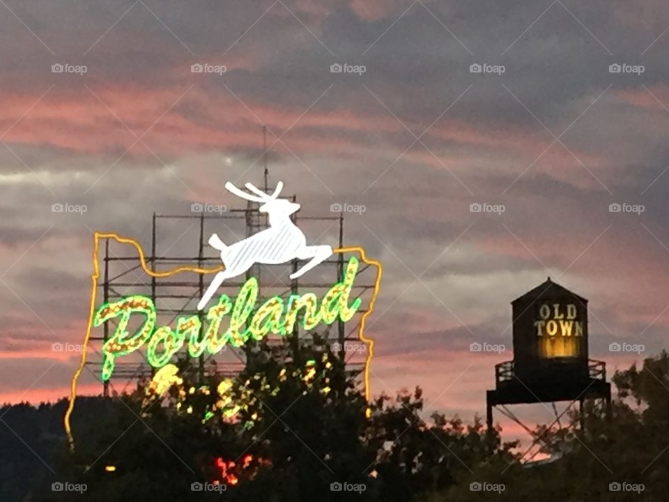 Portland Old Town Sunset