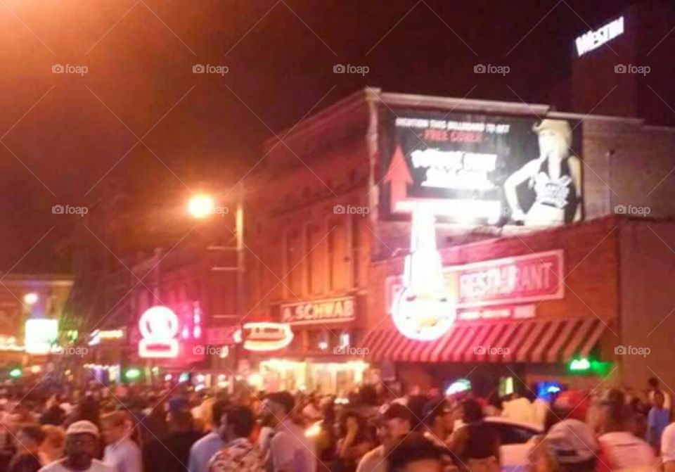 Crowd at Beale Street