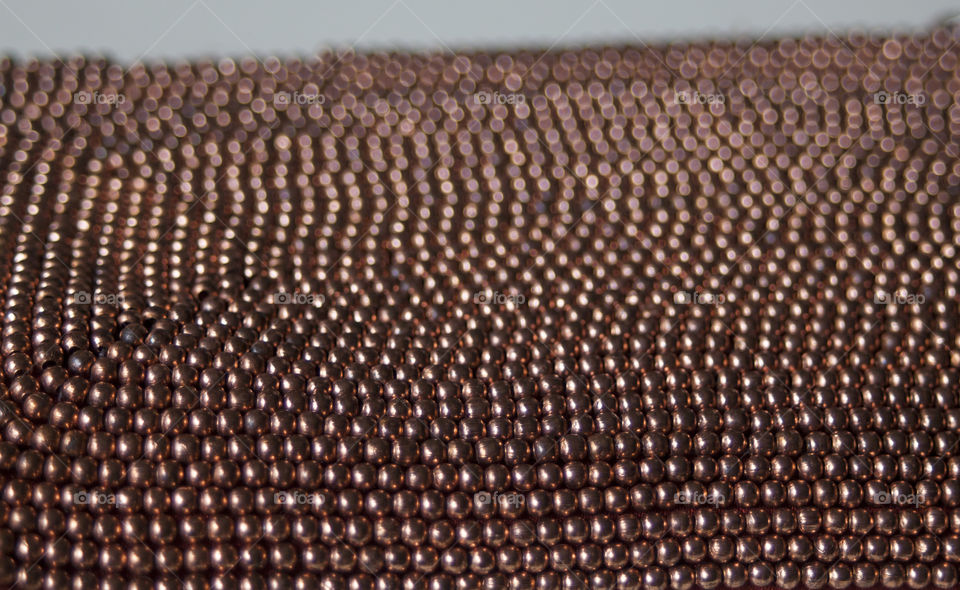 Metallic beads close up texture
