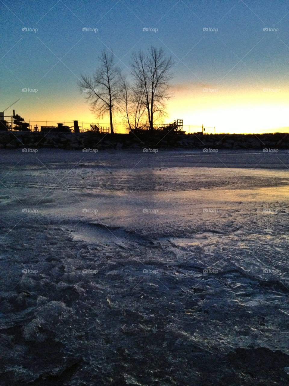 snow ice winter street by somebeach