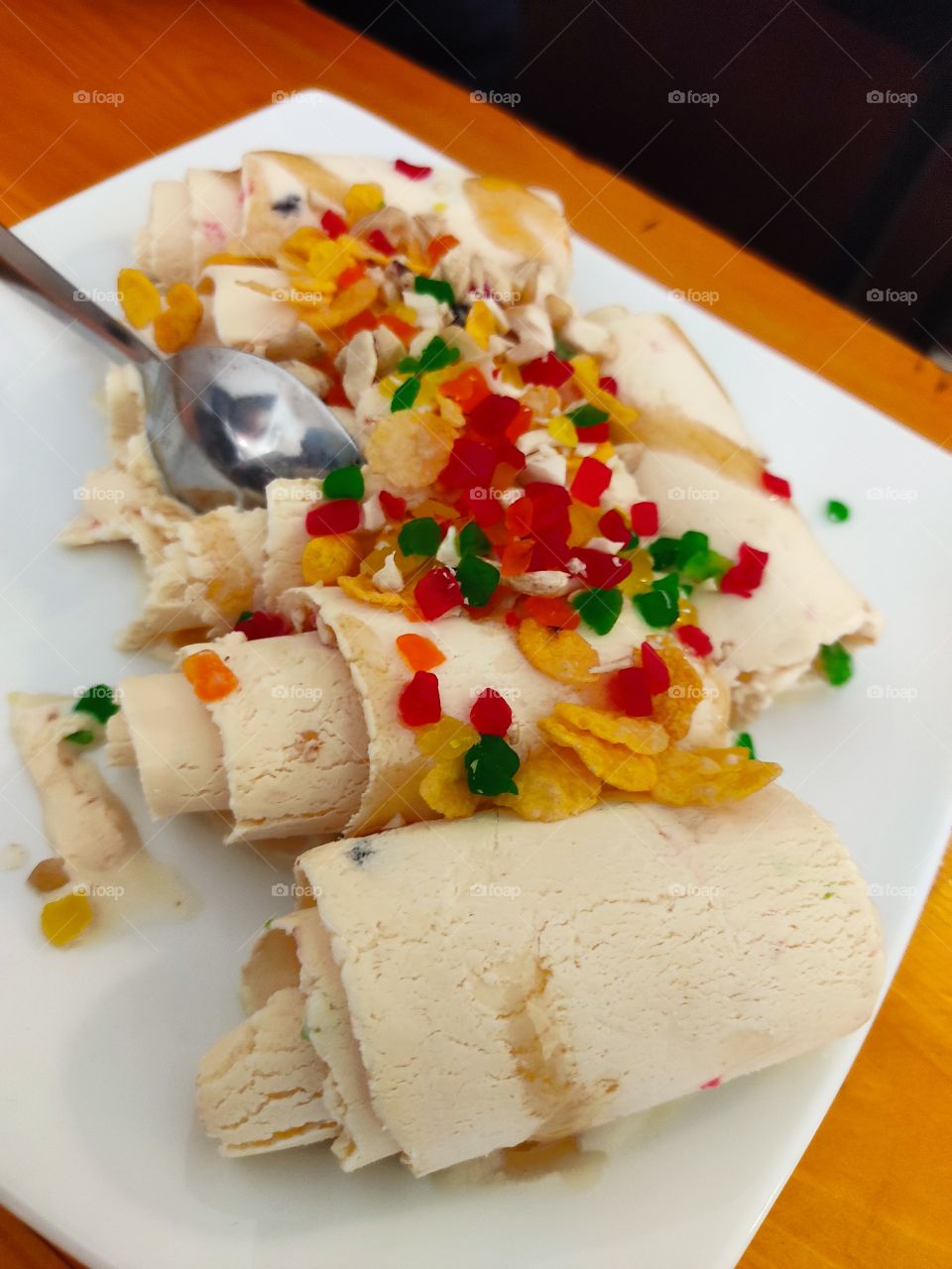 Fruit and nut Ice cream