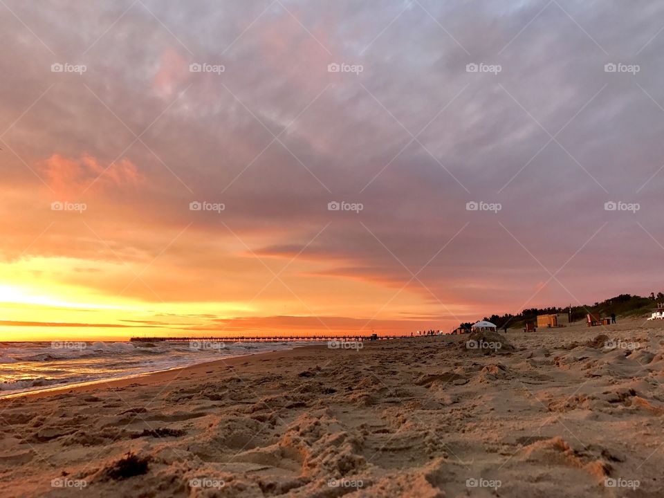 Sunset on the beach 