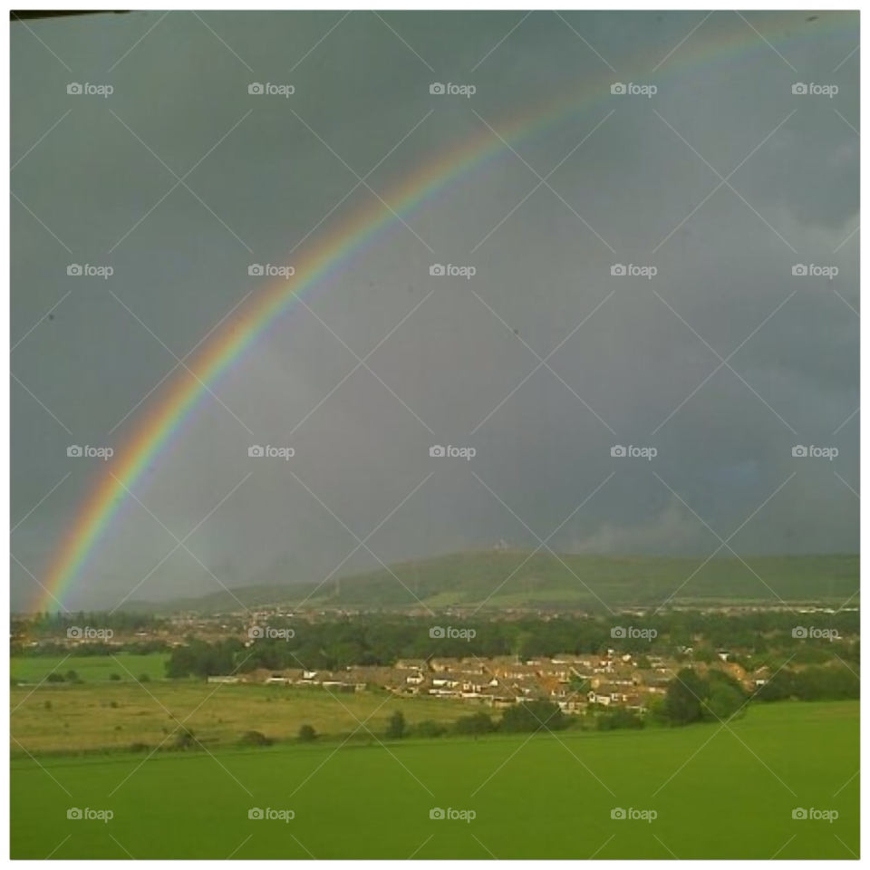 eston hills middlesbrough rainbow rain scenery by sunnydee