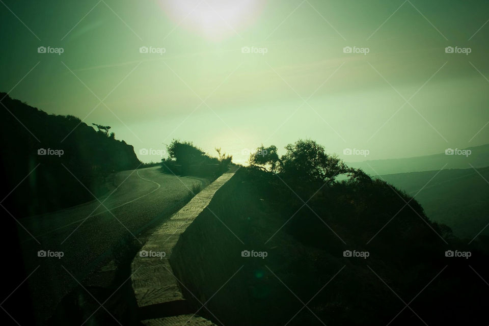 sky sun road morocco by bussardel