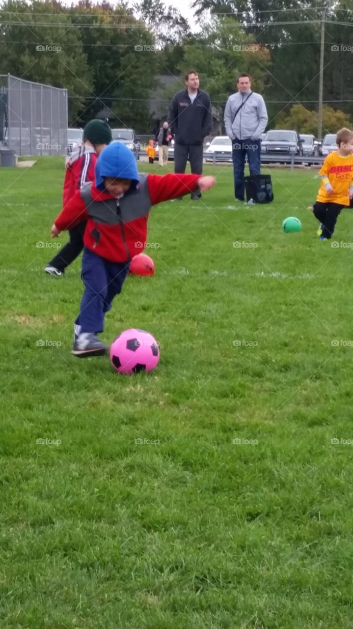 soccer boy. my son at soccer practice