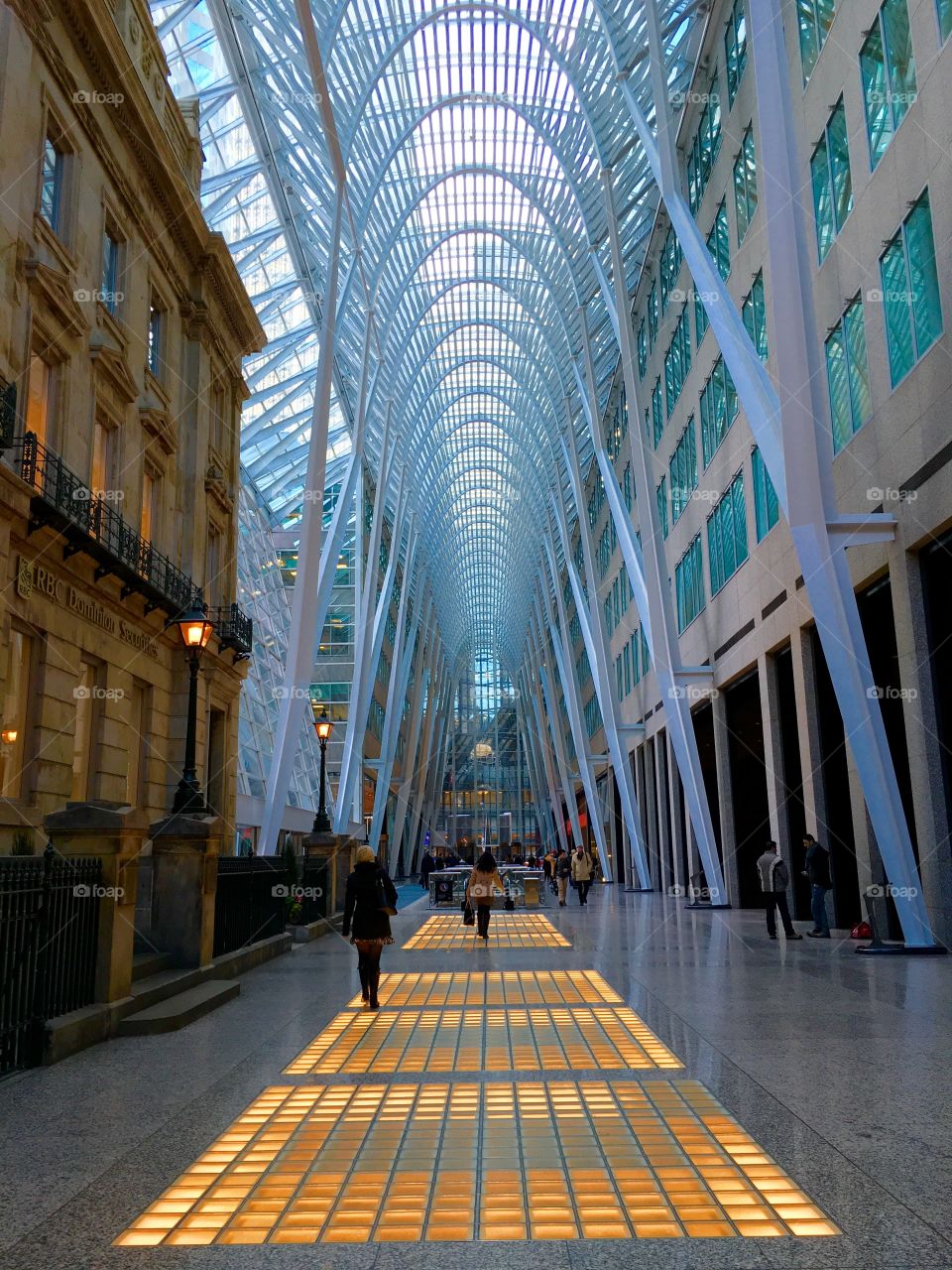 Street symmetry on display in Toronto , Ontario, Canada. 