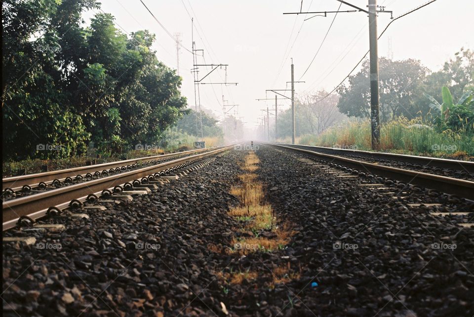 Railway in the morning