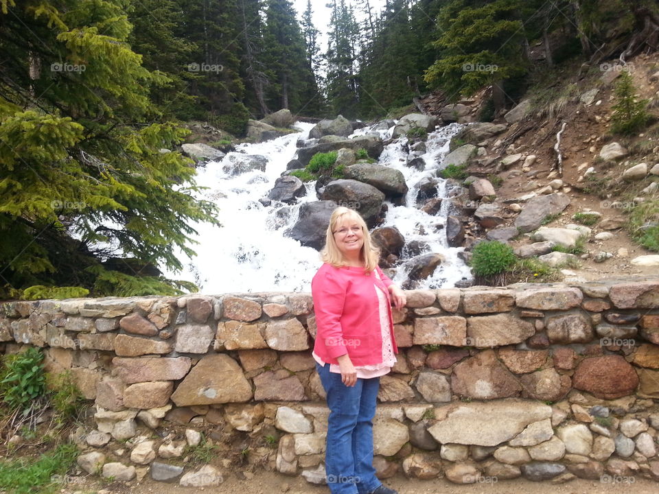 waterfall. hiking