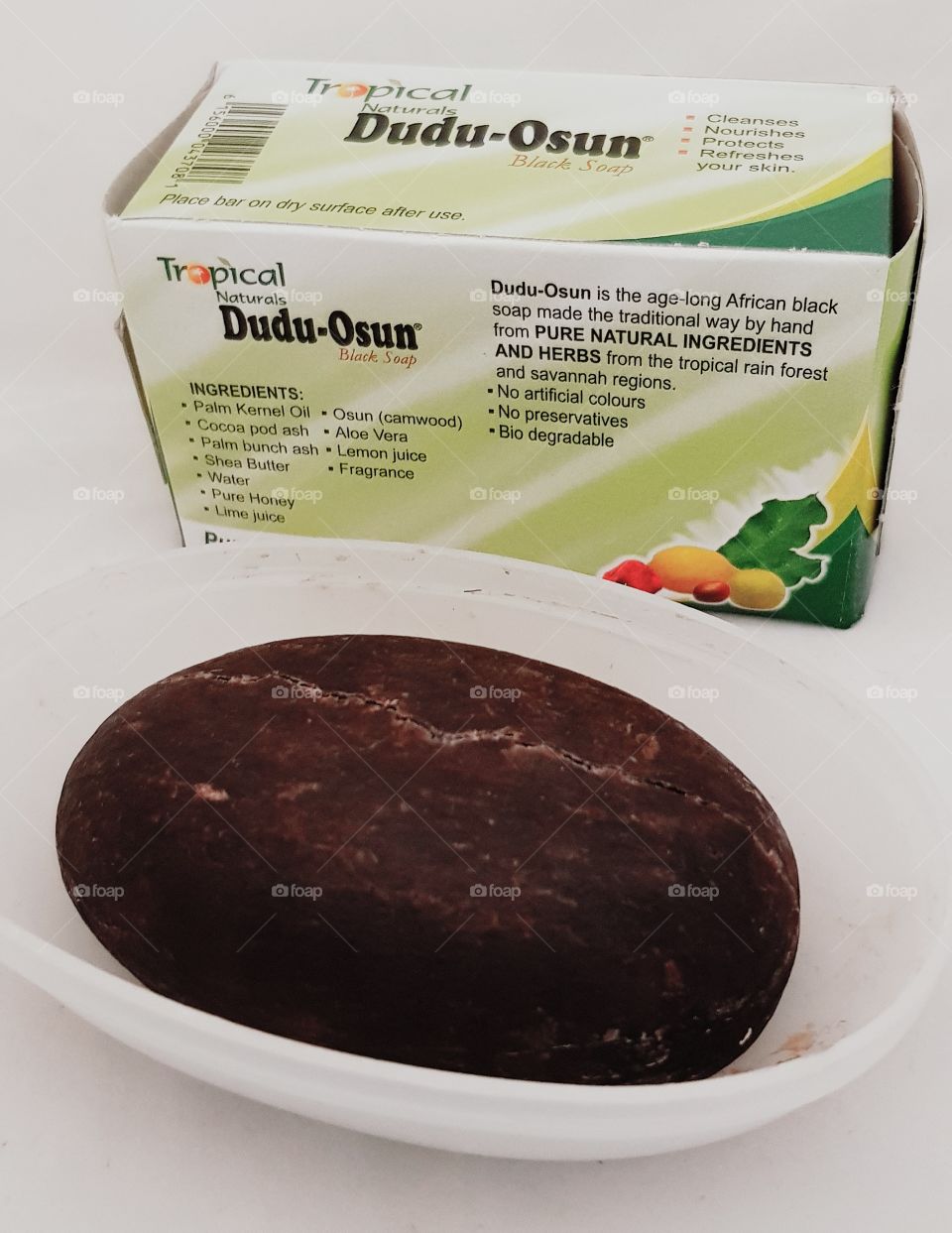 Tropical Naturals Dudu-osun black soap with pure natural ingredients