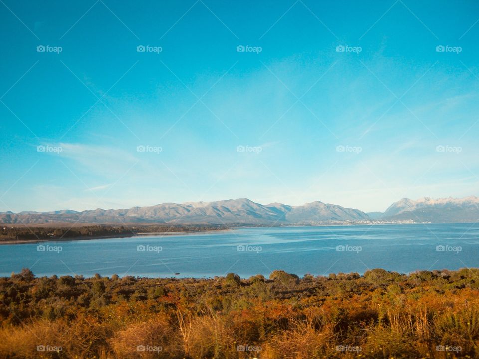 Nahuel Huapi Lake in La Patagonia. Bariloche, Argentina.
