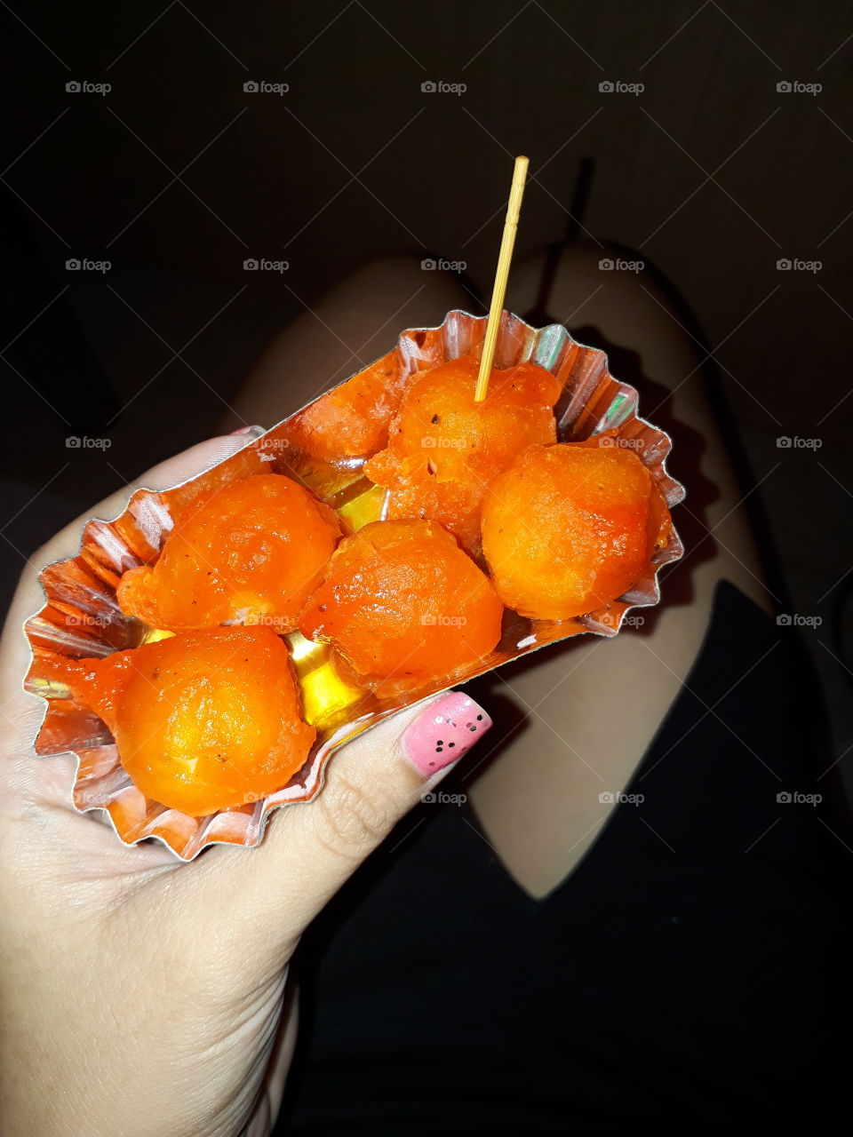 Filipino street food (kwek-kwek)