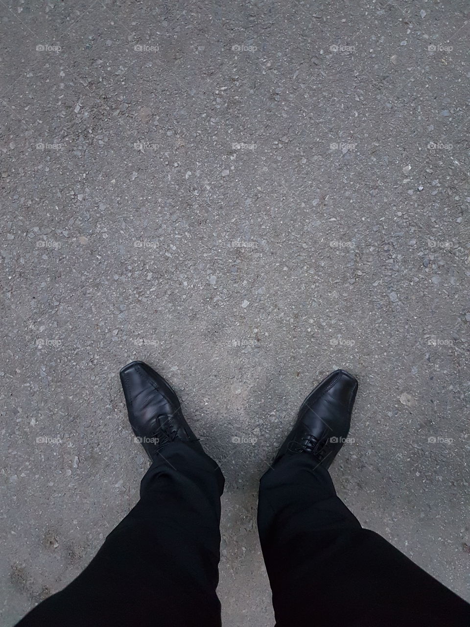 man shoes from above