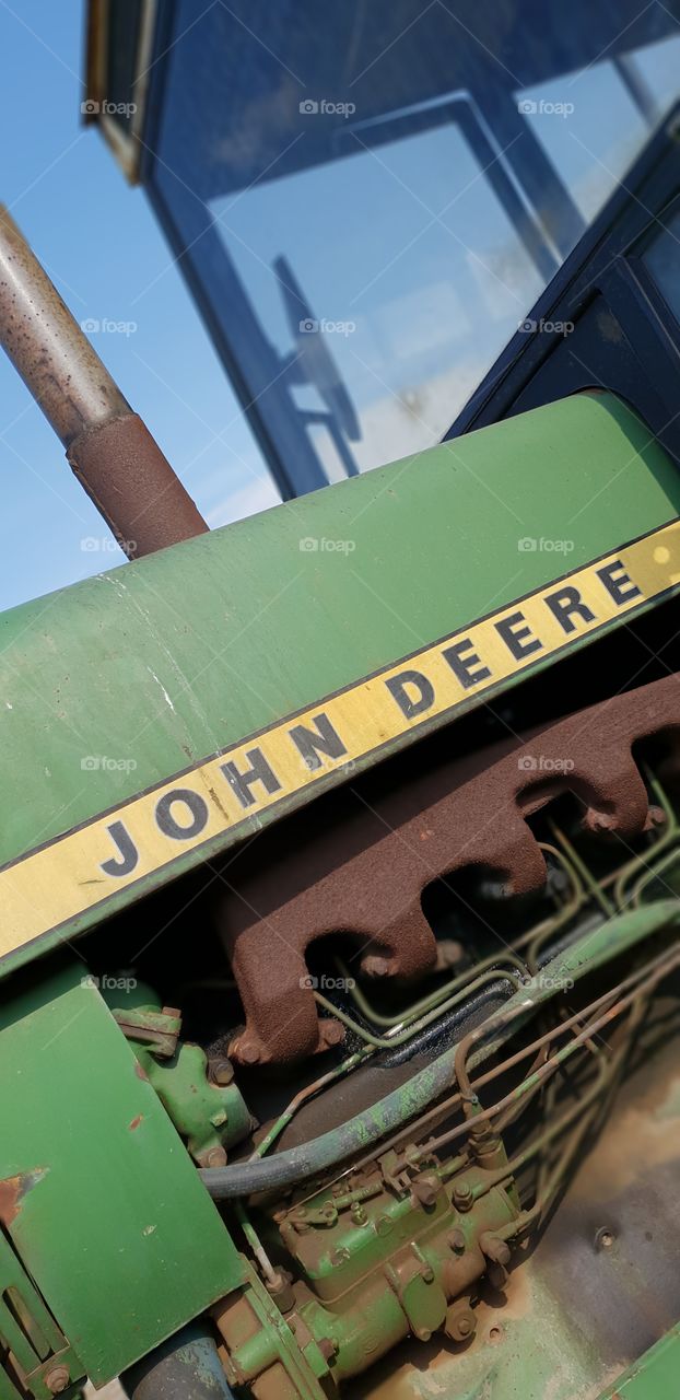 John Deere branded tractor