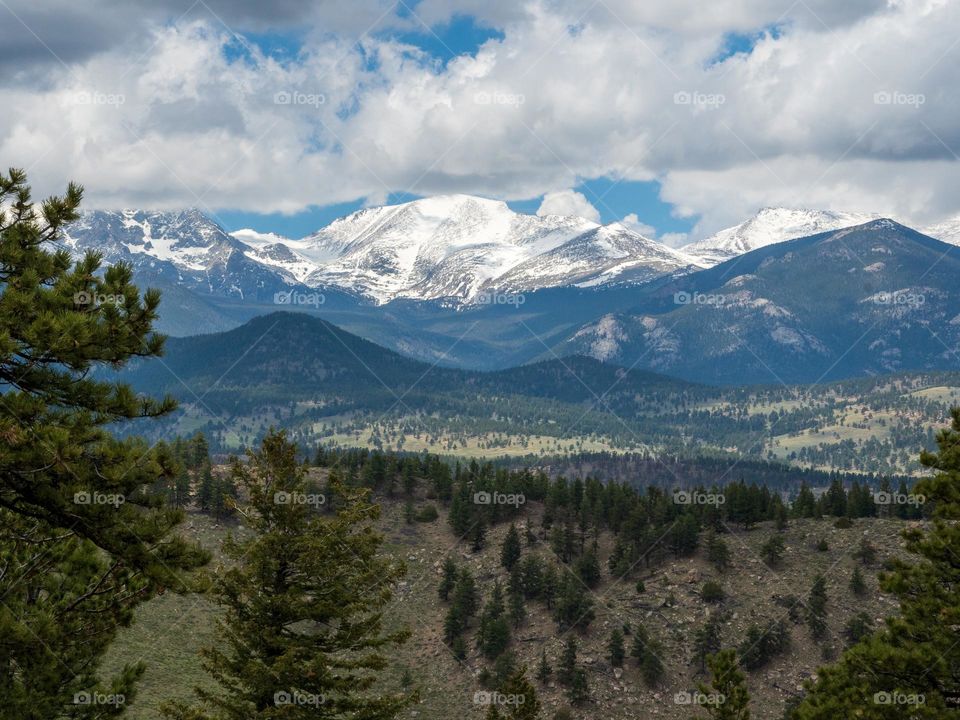 One of the amazing 14,000 foot peaks in Colorado is still snow capped in the summer