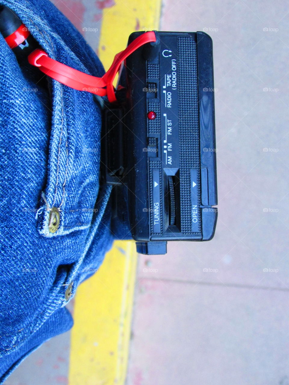 old school cassette player