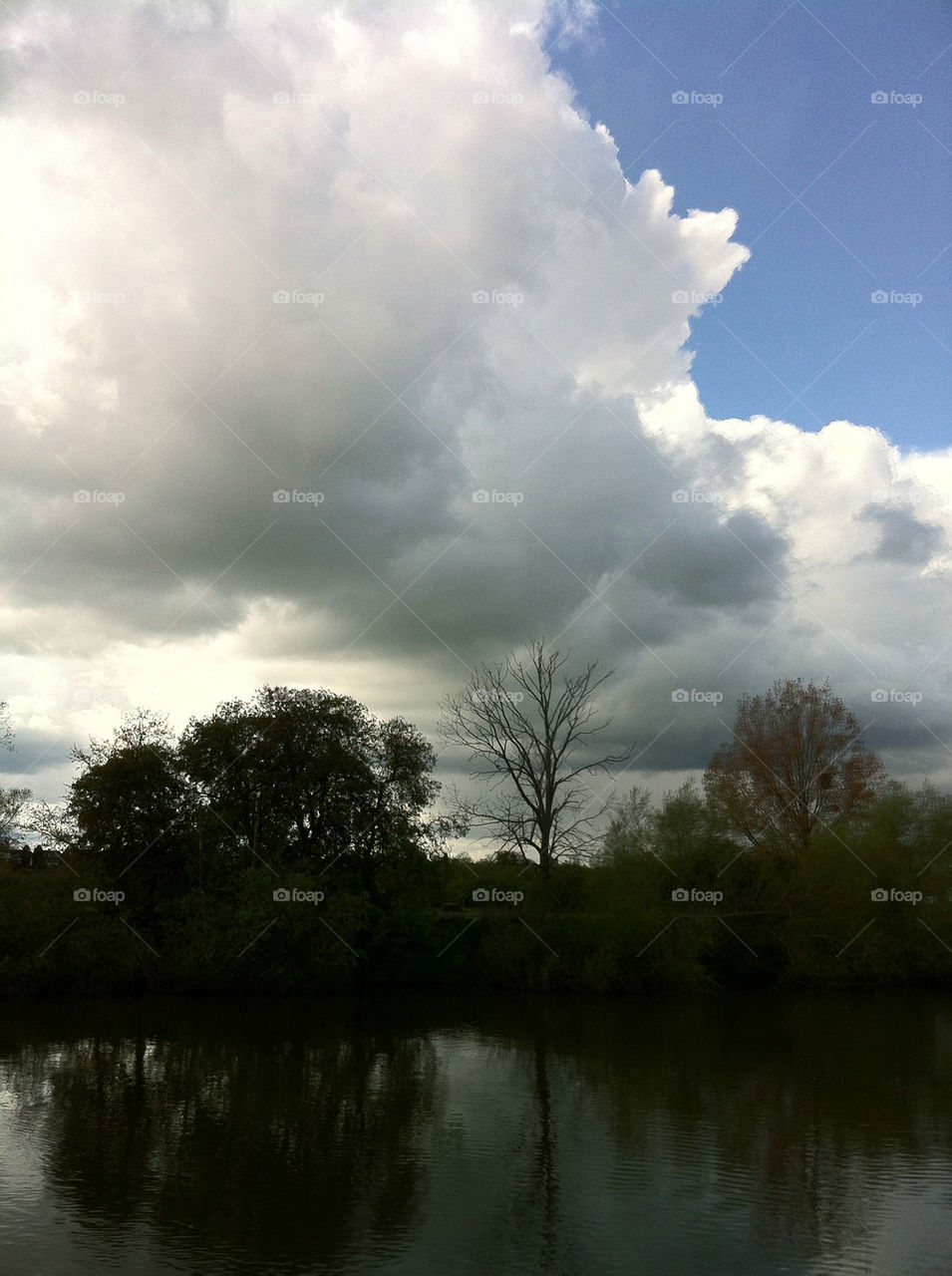 sky clouds trees water by chris7ben