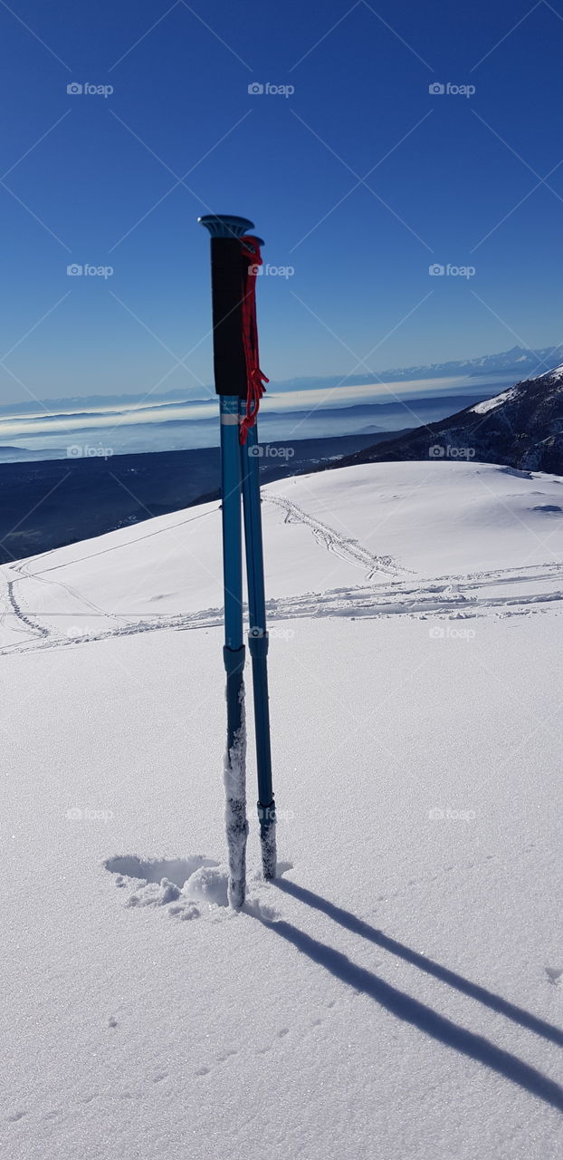 Beautiful white day on mountain