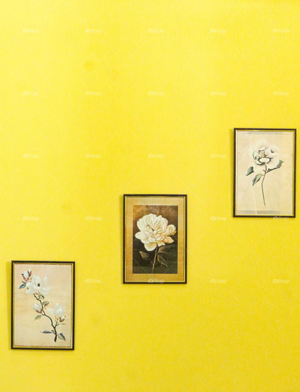 Symmetrical wall hanging decor.