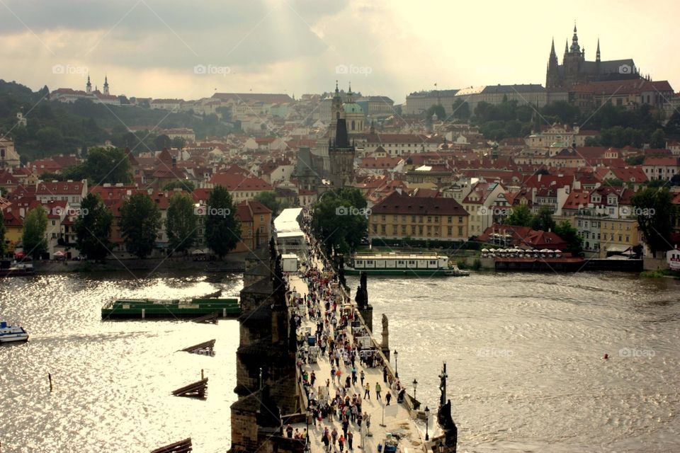 Carl's bridge from above 