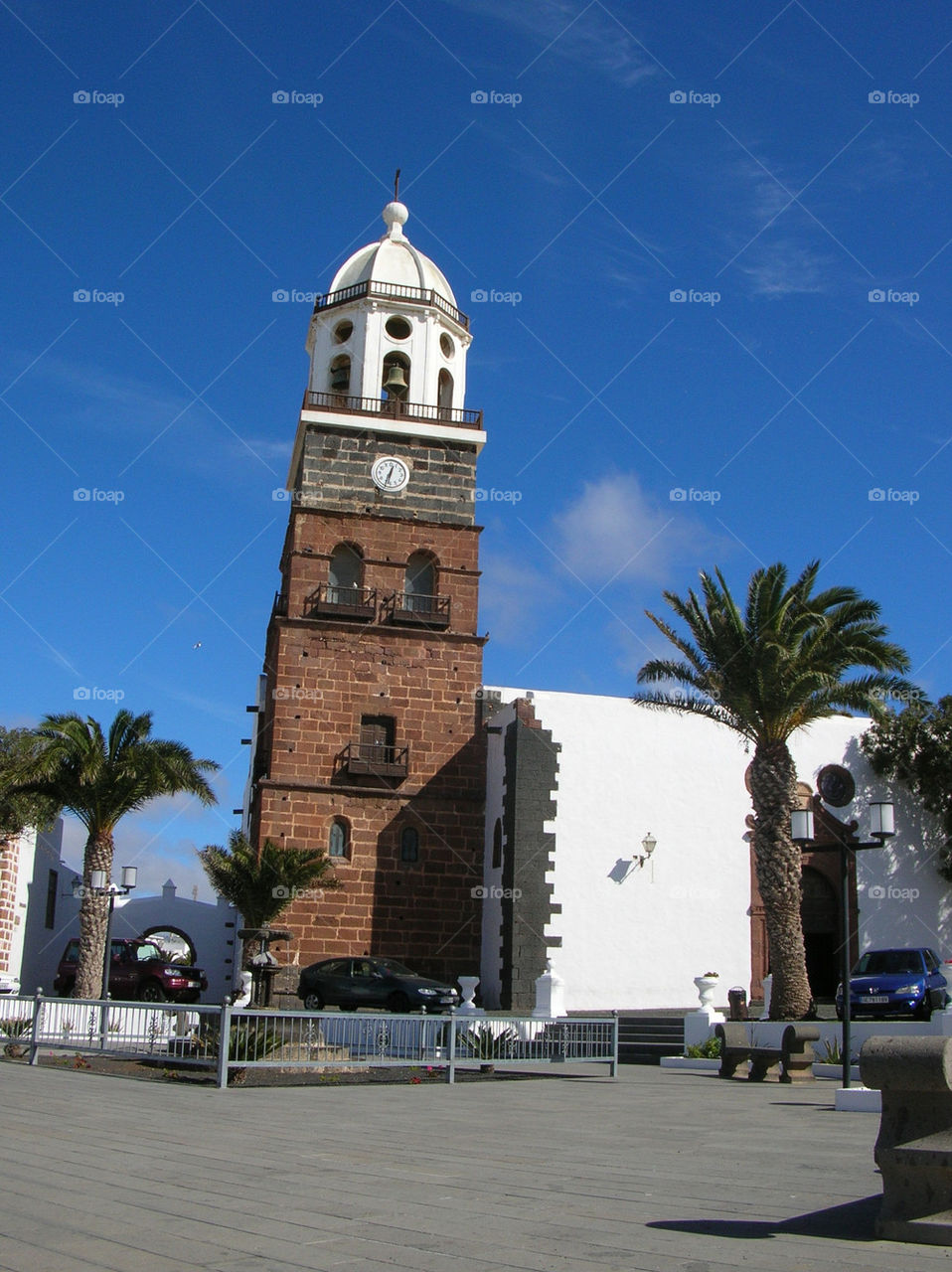 church clock tower lanzarote by jeanello