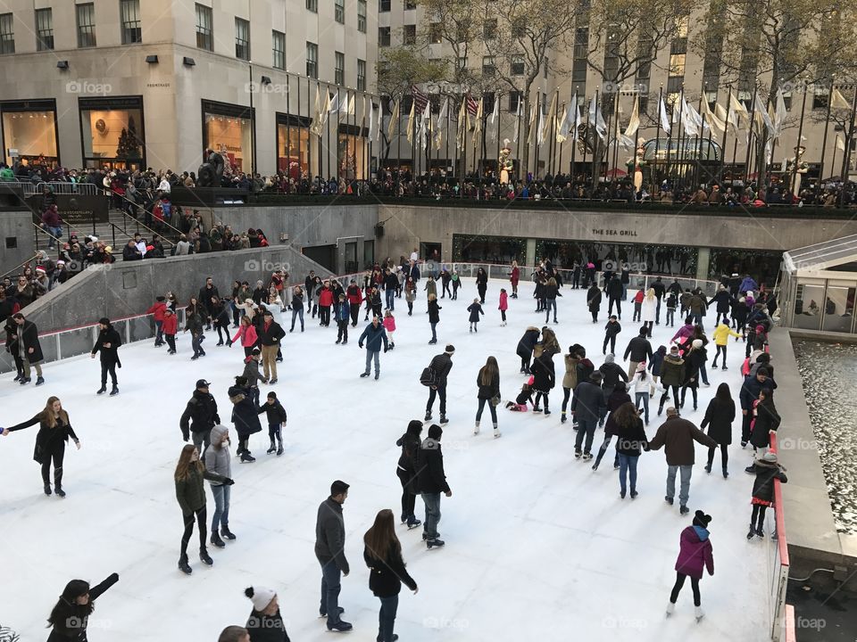 Rockefeller Center skaters. NYC