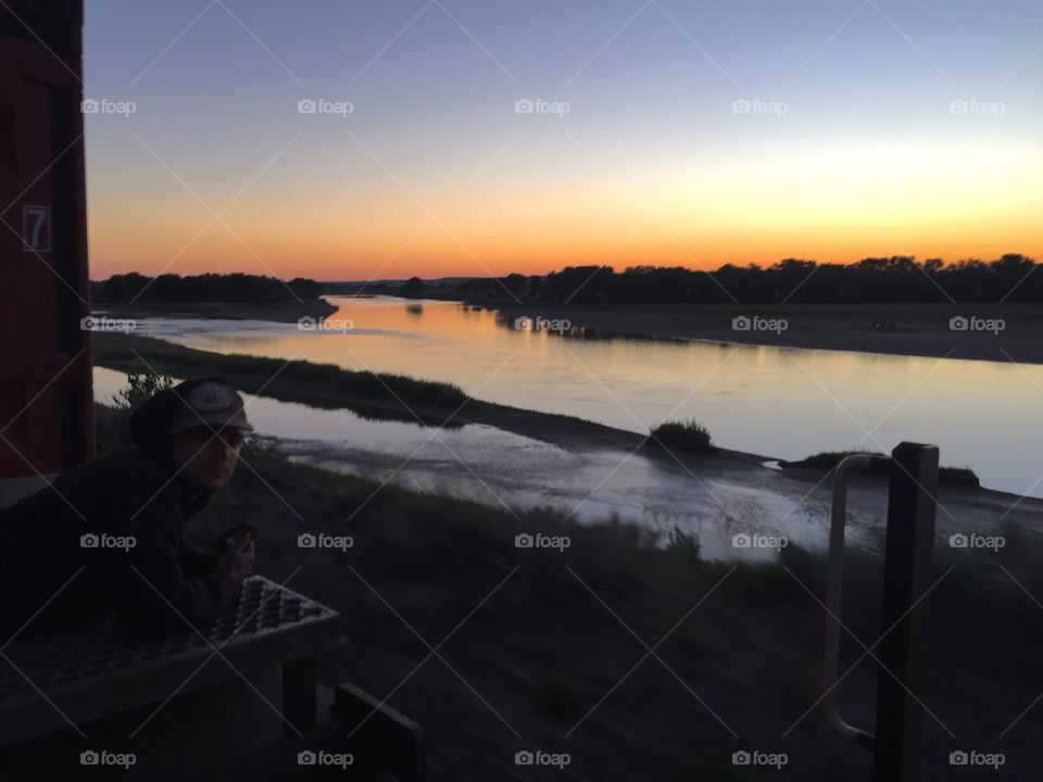 Water, Lake, Sunset, River, Dawn