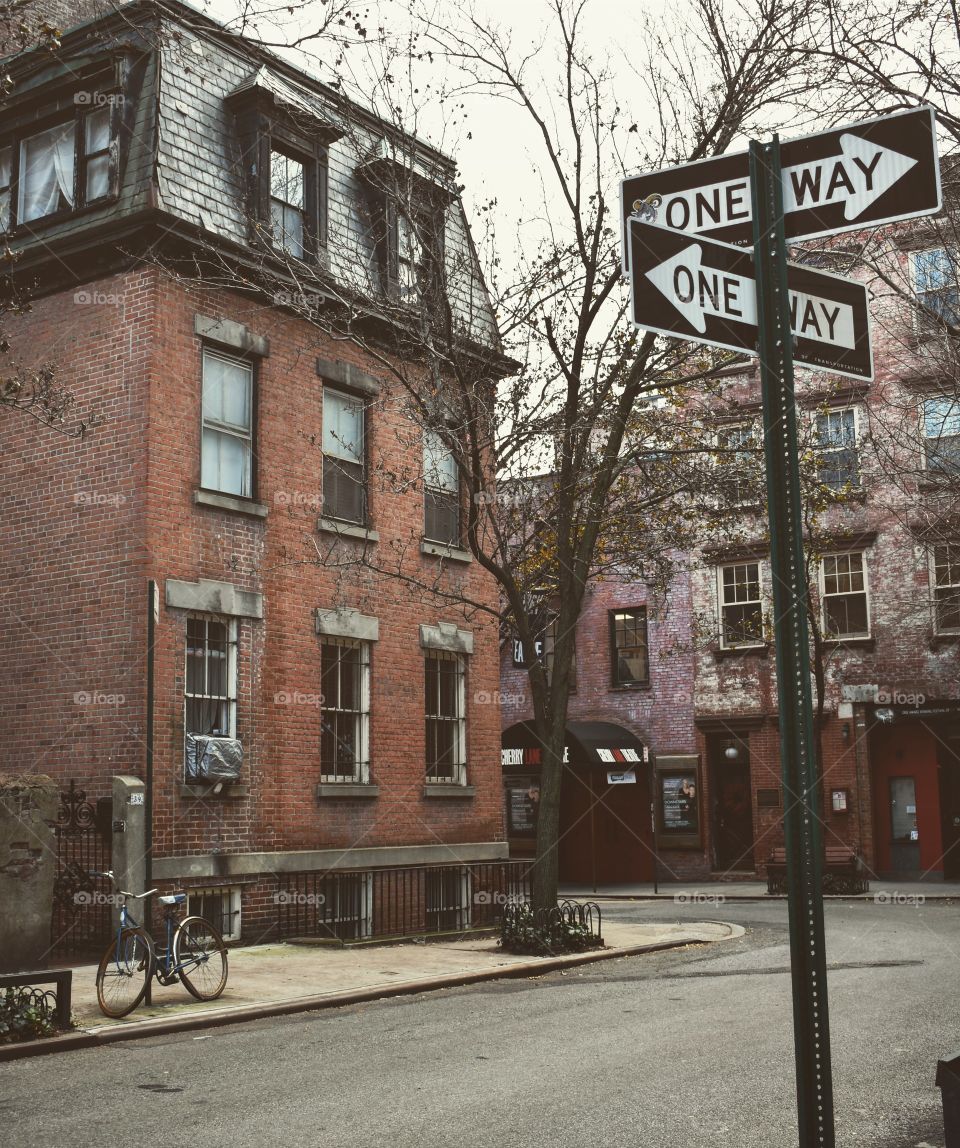 Street corner at Greenwich Village 
