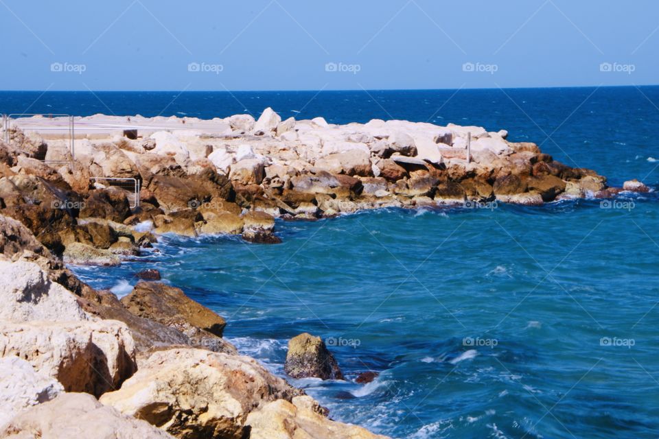 Beautiful colors today in Haifa beach .