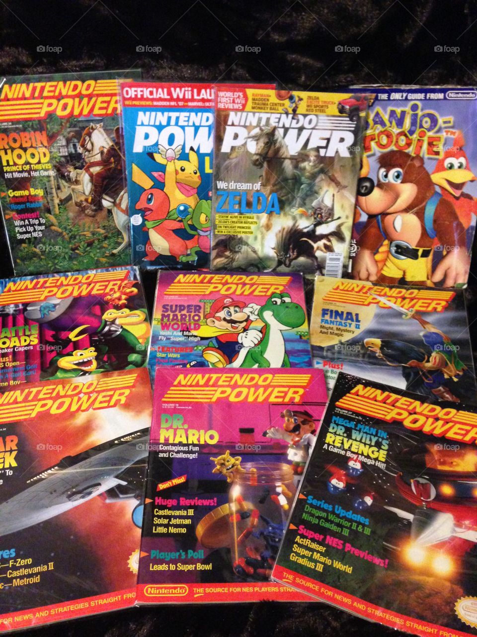 Retro old Nintendo power magazines