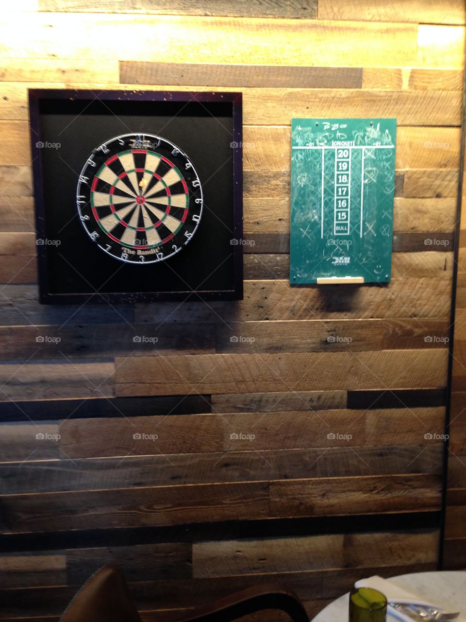 Dartboard wall