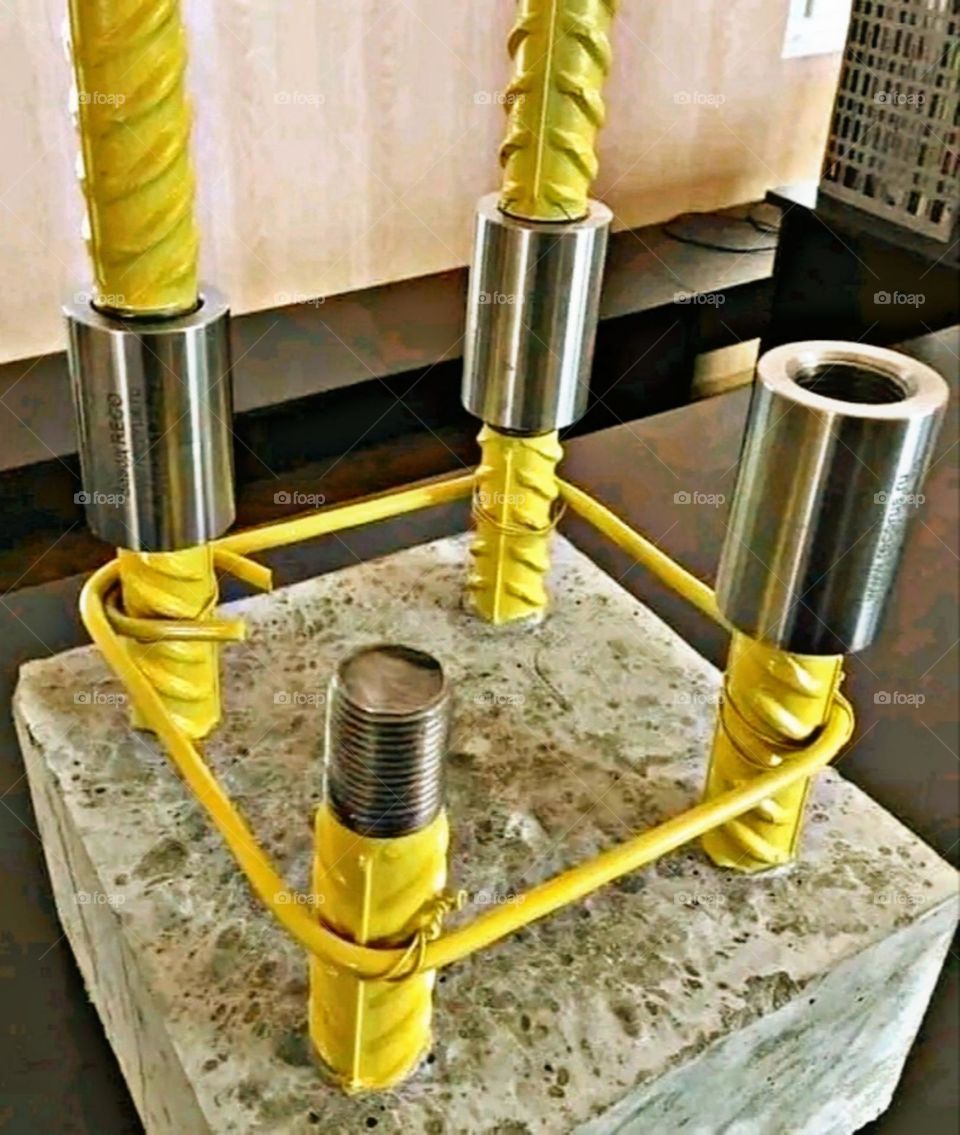 The underground pillar of a bungalow is being prepared.