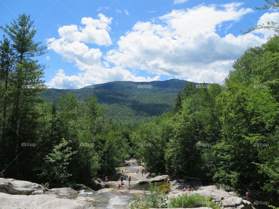 Step Falls View. Upper part of Step Falls, overlooking Grafton Notch State Park, Newry, Maine