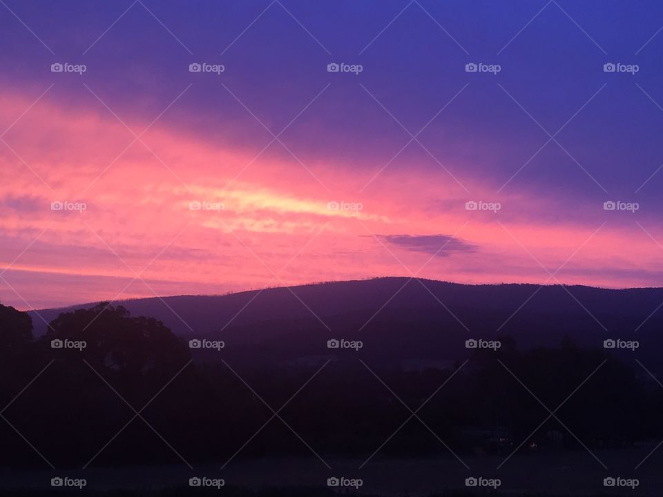 Glowing Sunset over the Yarra Ranges