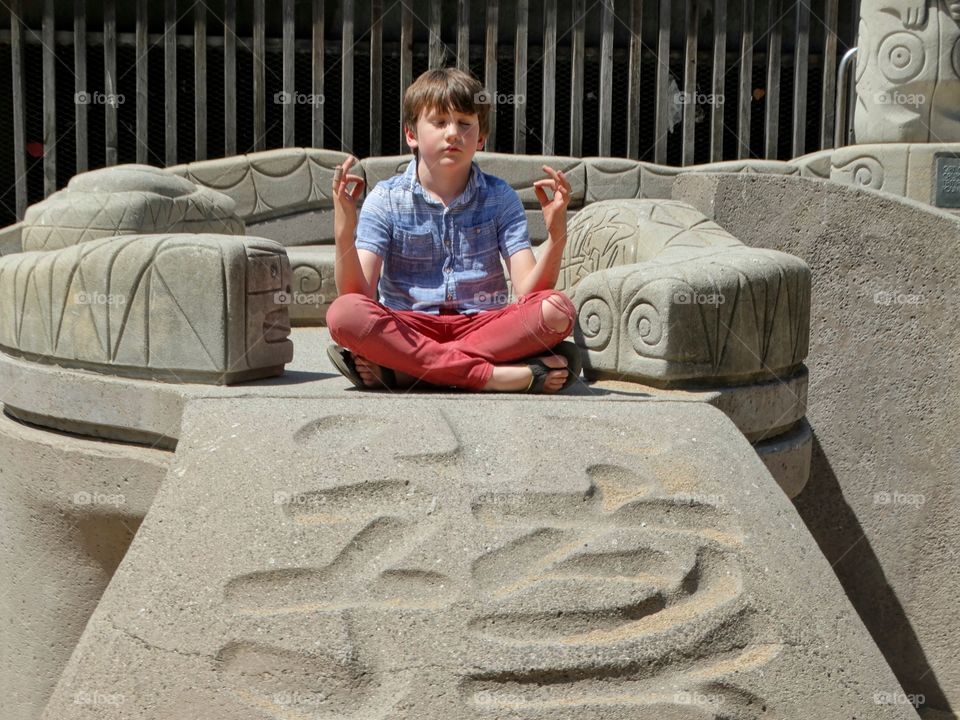 Young Boy Meditating