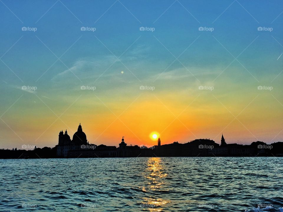 Sunset in venice