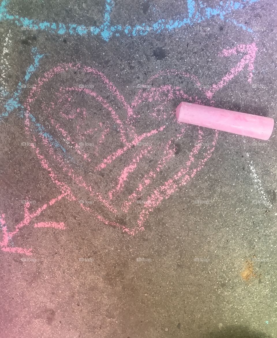 Sidewalk Art (Chalk Heart)