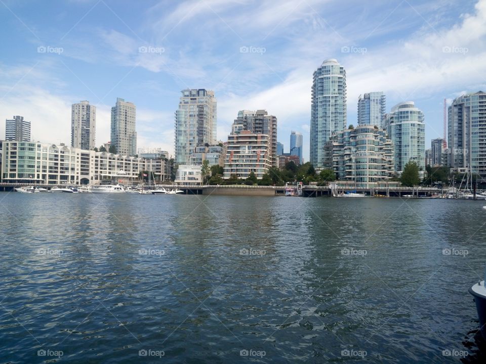 An image of Vancouver's harbor.