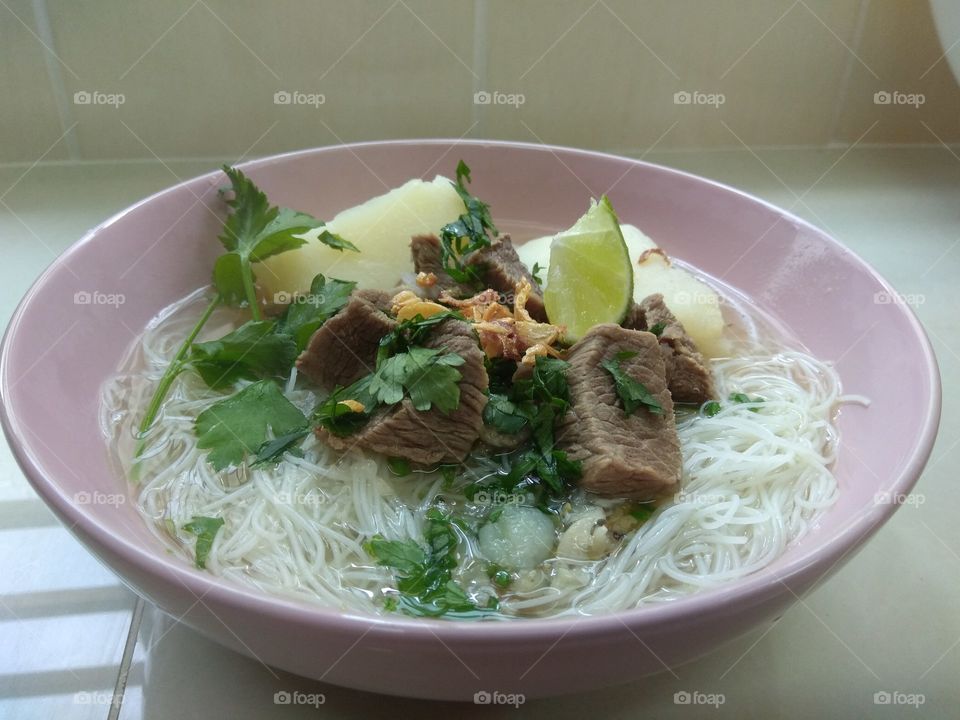 Beef noodles soup