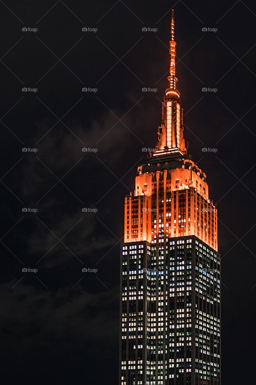 Close up of Empire State Building in Manhattan, New York 