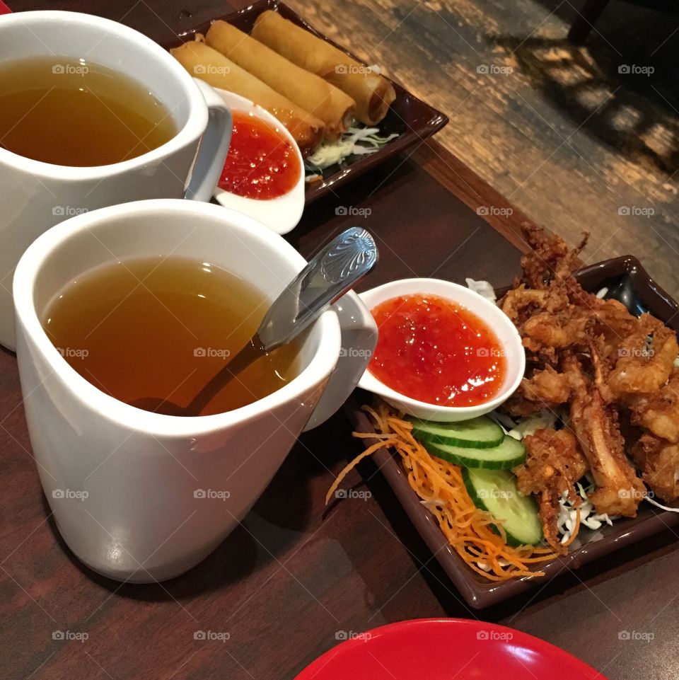 Tea and asian cusine
