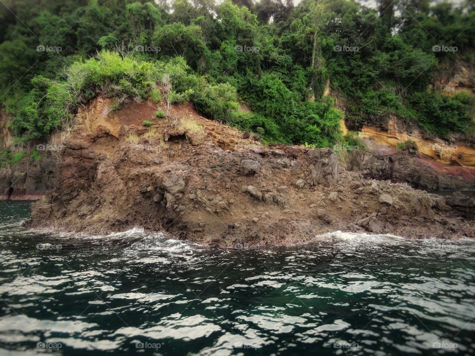 Rocky coastline.