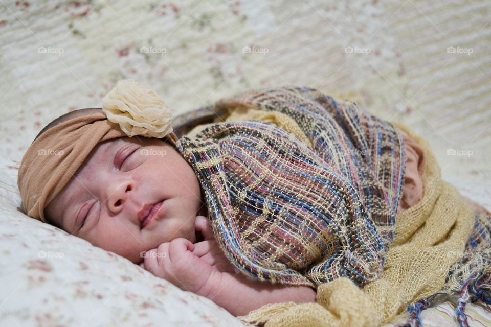 bedtime newborn girl