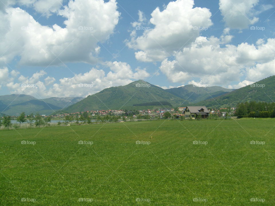 Plav Montenegro green flat valley in summer